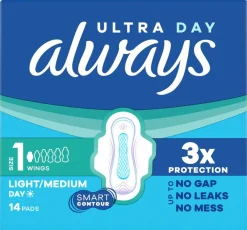 Always Ultra Day Normal 1 with wings 14kpl terveysside