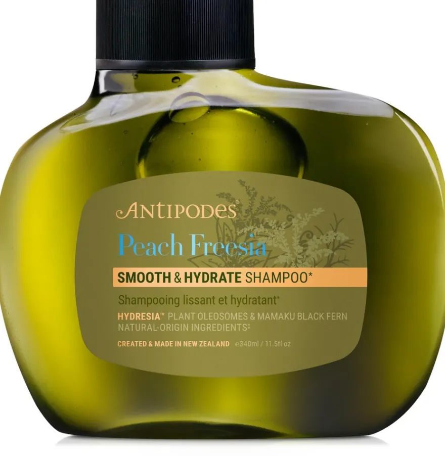 Antipodes Peach + Freesia Smooth & Hydrate Shampoo kosteuttava shampoo