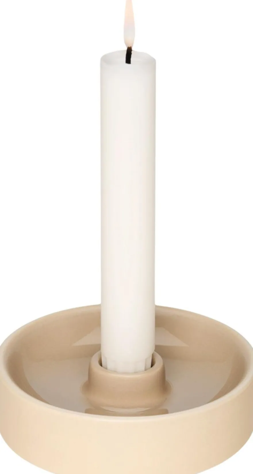 Arabia kynttilänjalka Kirnu 11x3,5 cm beige