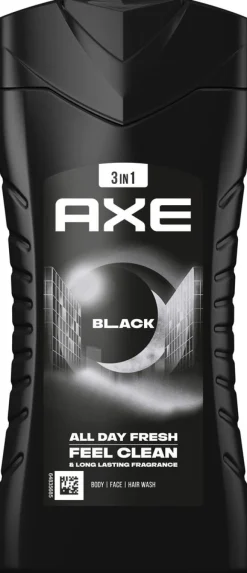 Axe Suihkusaippua raikas tunne koko päiväksi Black 12 tunnin vastustamaton tuoksu 250 ml