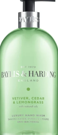 Baylis & Harding Vetiver, Cedar & Lemongrass Anti-Bacterial 500ml Hand Wash -antibakteerinen käsisaippua