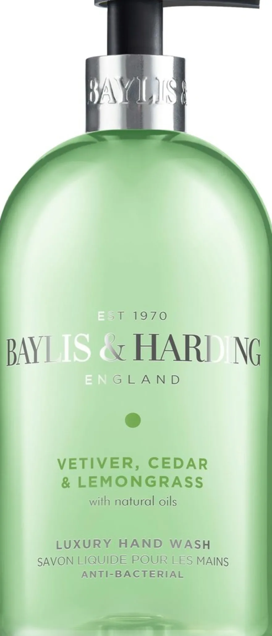 Baylis & Harding Vetiver, Cedar & Lemongrass Anti-Bacterial 500ml Hand Wash -antibakteerinen käsisaippua