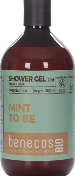benecosBIO luomu minttu suihkugeeli 2in1 500 ml