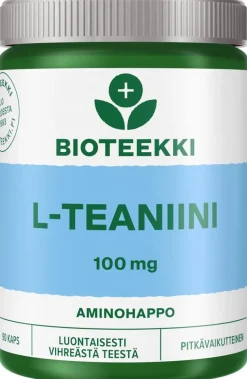 Bioteekki L-Teaniini pitkävaikutteinen ravintolisä 90 kaps.