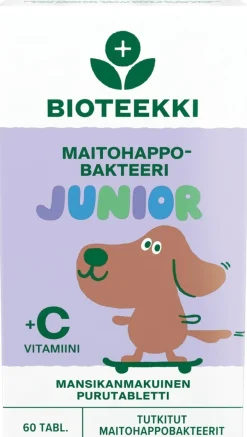 Bioteekki Maitohappobakteeri Junior 60 tabl.