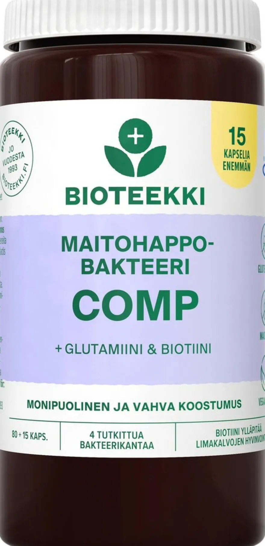 Bioteekki maitohappobakteeri Comp 80+15 kaps