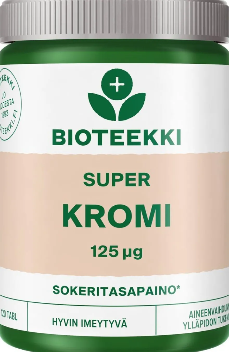 Bioteekki Super Kromi ravintolisä 120 tabl.