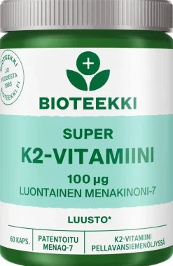 Bioteekki Super K2-vitamiini ravintolisä 60 kaps.