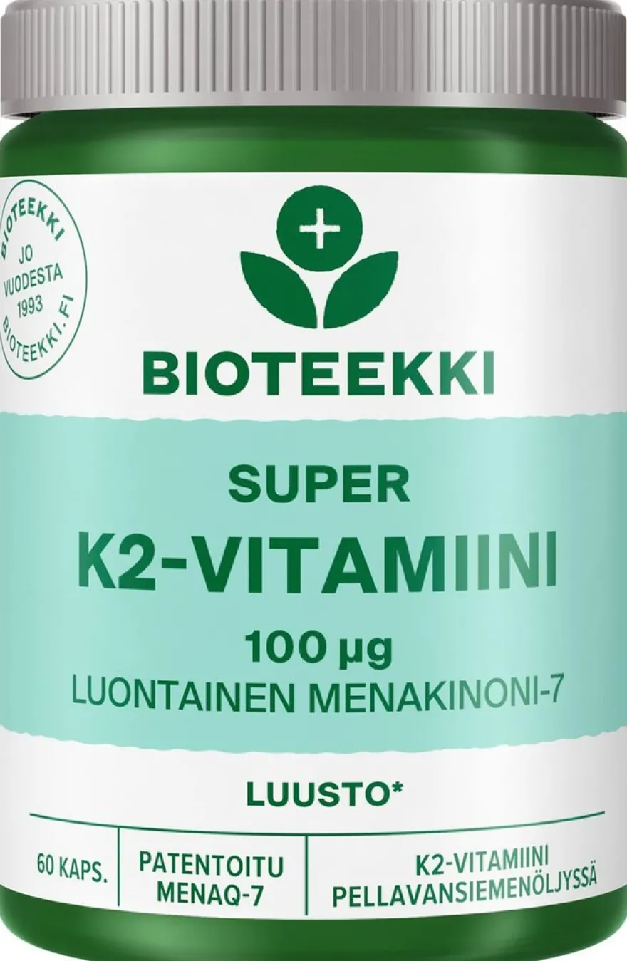 Bioteekki Super K2-vitamiini ravintolisä 60 kaps.