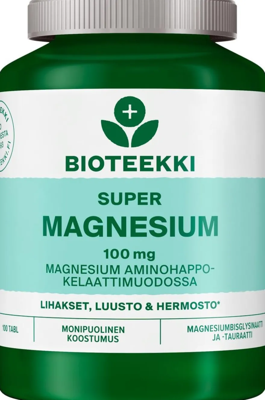 Bioteekki Super Magnesium ravintolisä 100 tabl.