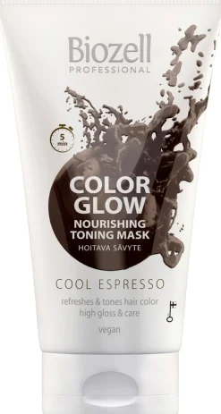 Biozell Color Glow Hoitava sävytenaamio Cool Espresso 150ml