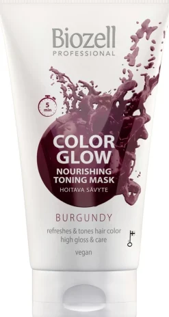 Biozell Color Glow Hoitava sävytenaamio Burgundy 150ml