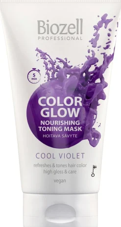 Biozell Color Glow Hoitava sävytenaamio Cool Violet 150ml