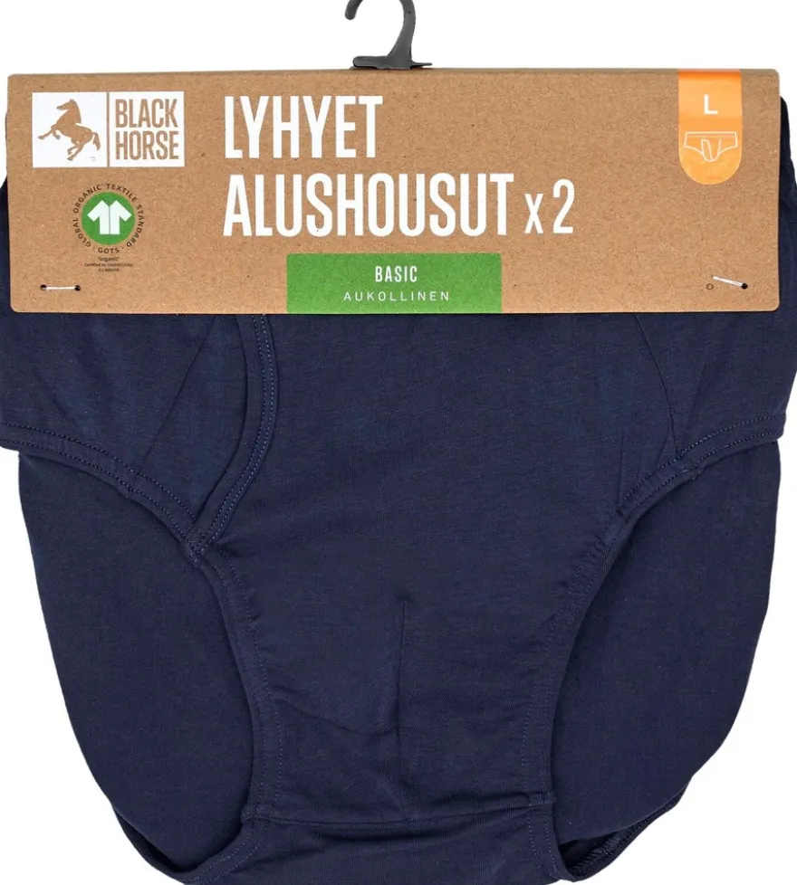 Black Horse miesten lyhyet alushousut Basic aukollinen 2-pack