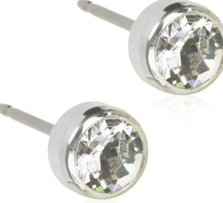 Blomdahl Bezel Crystal korvakorut 5mm