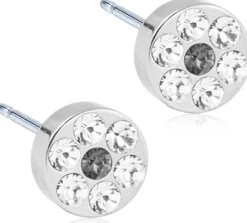 Blomdahl Brilliance Plenary Crystal/Black Diamond korvakorut 5mm