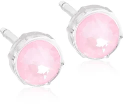 Blomdahl MP Bezel 6 mm, Soft rose korvakorut