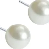 Blomdahl Pearl White korvakorut 8 mm