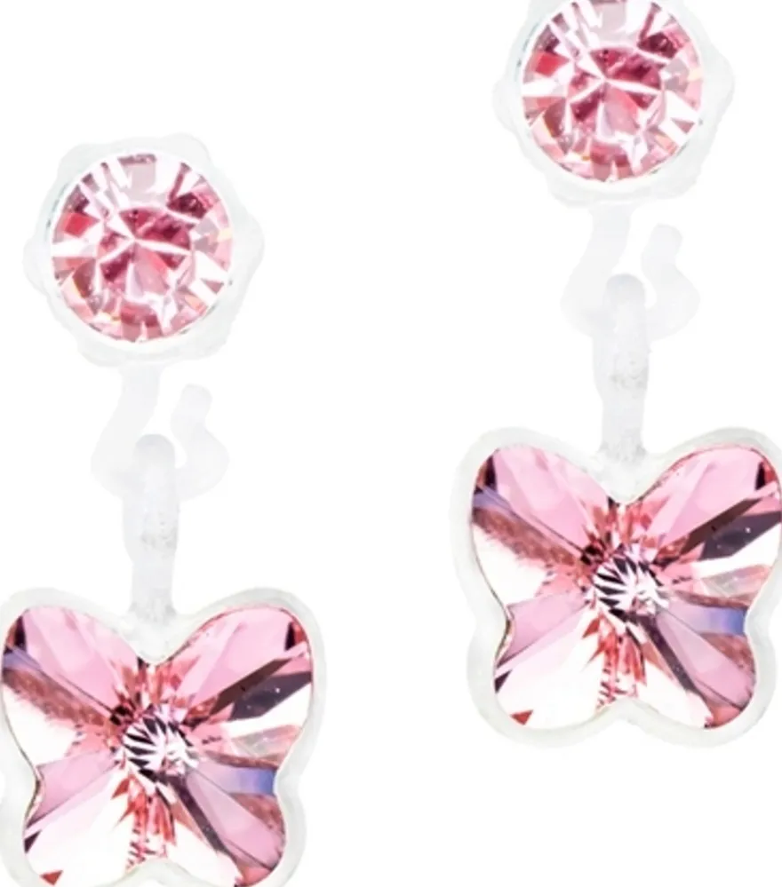 Blomdahl Pendant Butterfly Light Rose korvakorut 4/5mm
