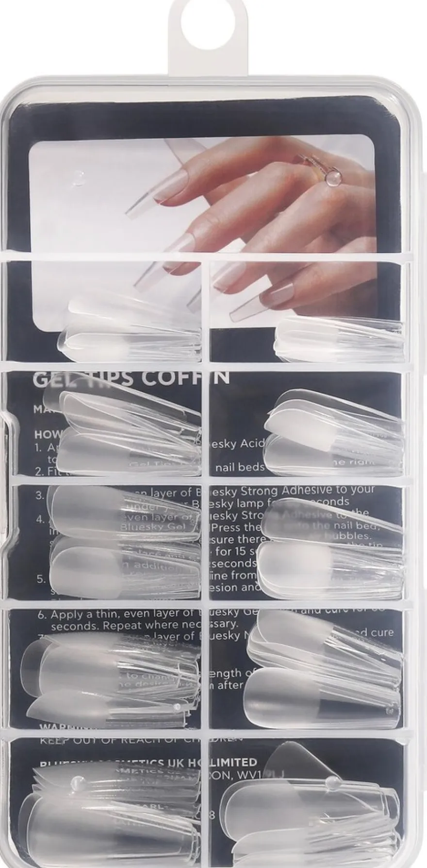 Bluesky Soft Gel Kokokynnen Tipit, Coffin