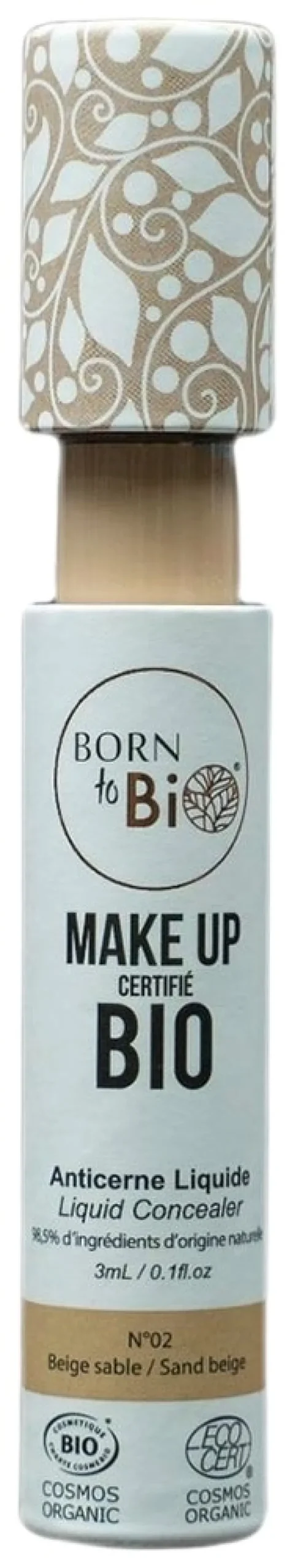 Born to Bio Organic Liquid Concealer N°2 - Nestemäinen peitevoide Sandy Beige 3ml