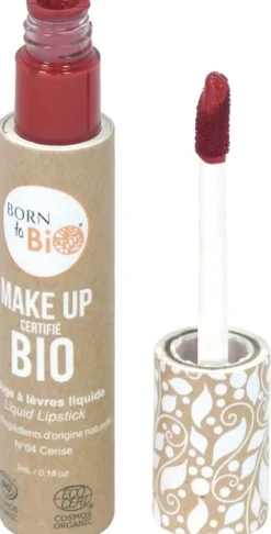 Born to Bio Organic Liquid Lipstick N°4 - Nestemäinen huulipuna Cerise 3ml