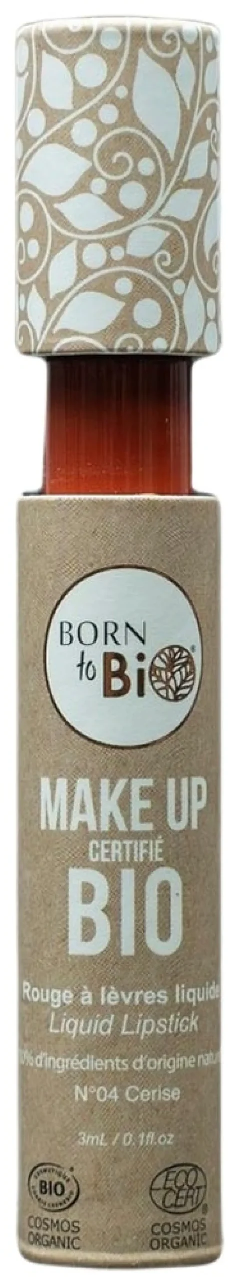 Born to Bio Organic Liquid Lipstick N°4 - Nestemäinen huulipuna Cerise 3ml