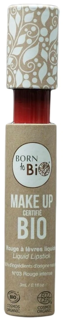 Born to Bio Organic Liquid Lipstick N°4 - Nestemäinen huulipuna Cerise 3ml