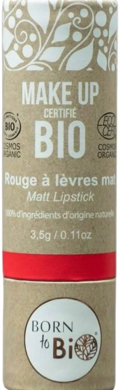 Born to Bio Organic Matt Lipstick N°5 - Mattahuulipuna Rouge Royal 3,5g