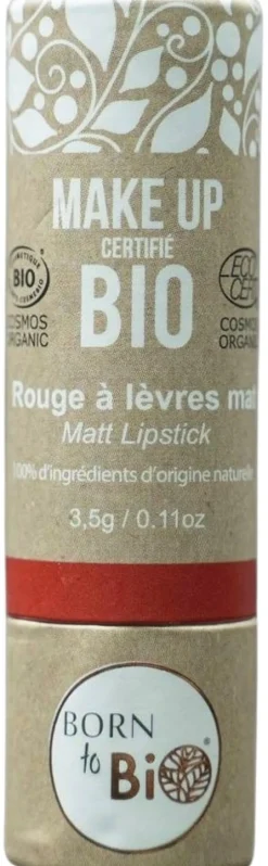 Born to Bio Organic Matt Lipstick N°5 - Mattahuulipuna Rouge Royal 3,5g