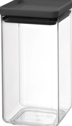Brabantia nelikulmainen säilytyspurkki 1,6L dark grey