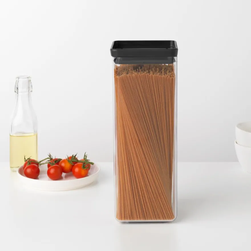 Brabantia nelikulmainen säilytyspurkki 2,5L dark grey