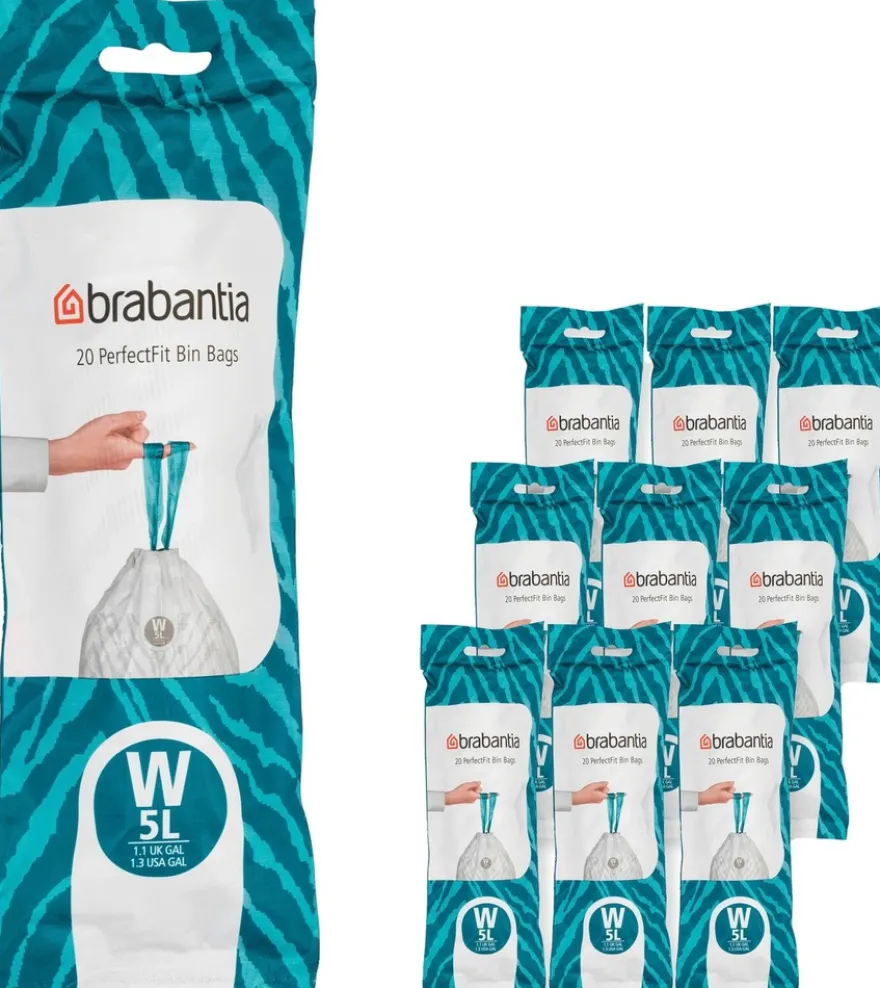 Brabantia PerfectFit roskapussit W 5L 200pss white