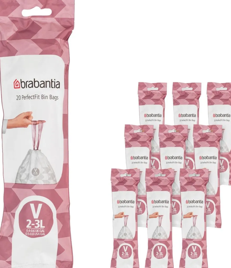 Brabantia PerfectFit roskapussit V 3L 200 pss white