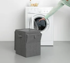 Brabantia pinottava pyykkikori 35L pepper black