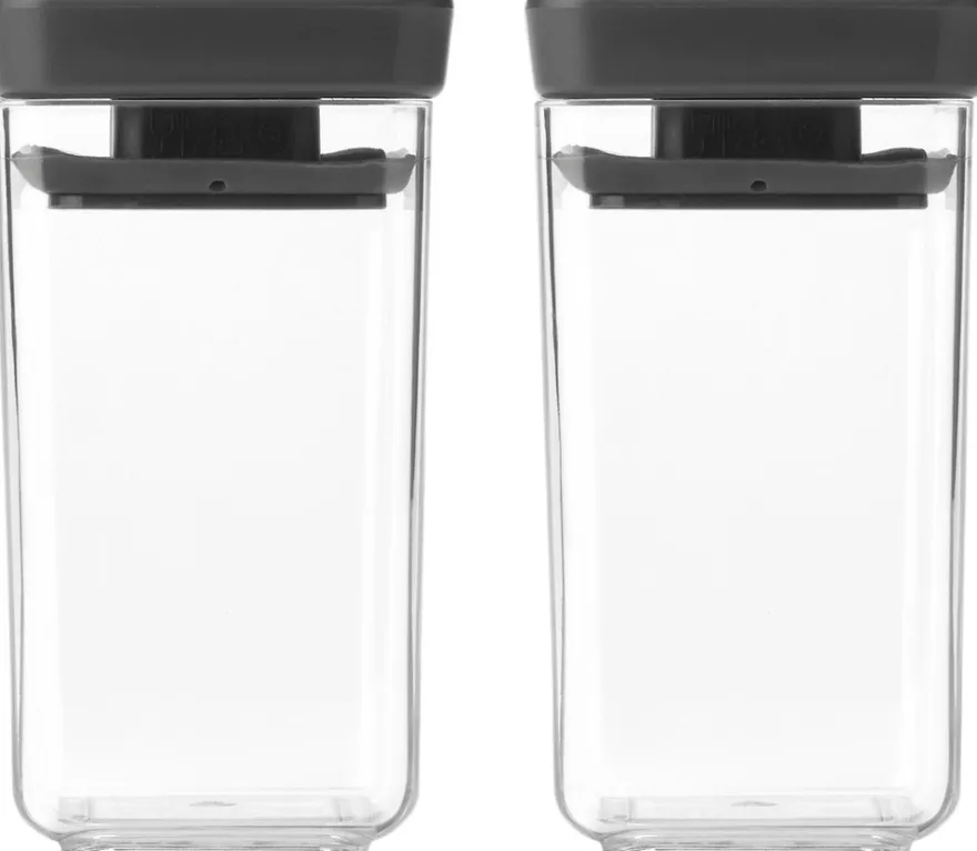 Brabantia Tasty+ pinottava säilytyspurkki 2 kpl dark grey