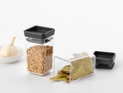 Brabantia Tasty+ pinottava säilytyspurkki 2 kpl dark grey