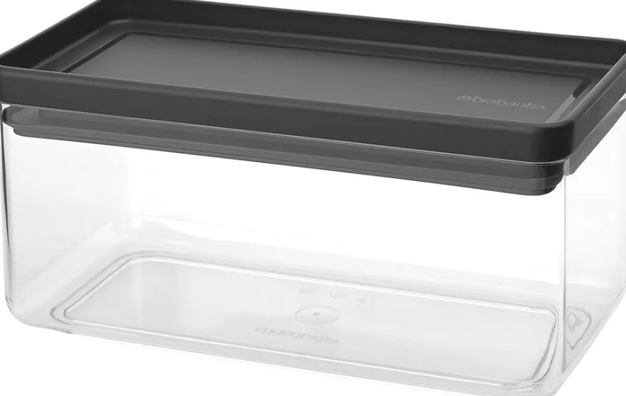 Brabantia Tasty+ pinottava säilytyspurkki 1,5L dark grey