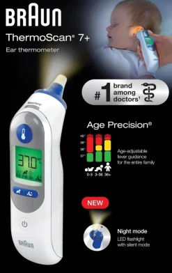 Braun Korvakuumemittari Thermoscan 7+