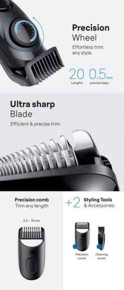 Braun Series 3 Styler BT 3500 Black/Blue Partatrimmeri