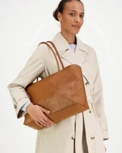 Calvin Klein Emblem aop perf nahka tote
