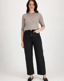 Calvin Klein Jeans barrel jean ck essential black farkut