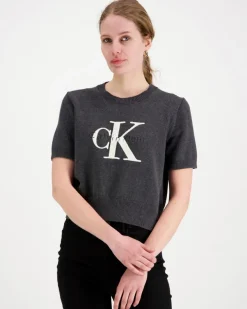 Calvin Klein Jeans Chunky cotton graphic neule