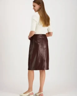 Calvin Klein Jeans Faux leather midi pu hame