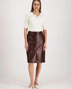 Calvin Klein Jeans Faux leather midi pu hame
