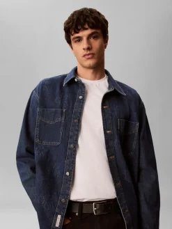 Calvin Klein Jeans puuvillainen farkkupaita overshirt