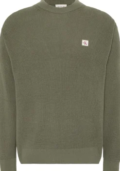 Calvin Klein Jeans 100 % puuvillaneule vohvelipinnalla