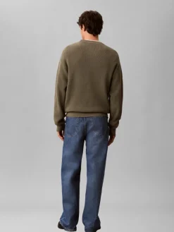 Calvin Klein Jeans 100 % puuvillaneule vohvelipinnalla
