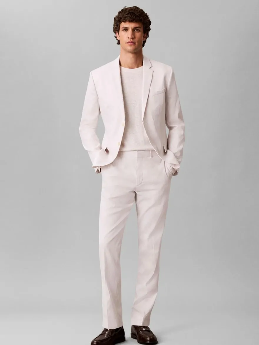Calvin Klein Linen lyocell slim trouser housut