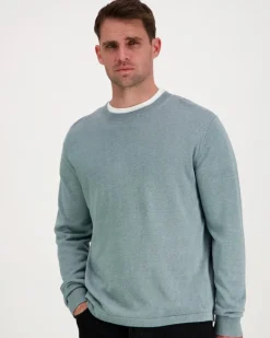 Calvin Klein Ls linen blend crew swtr neule